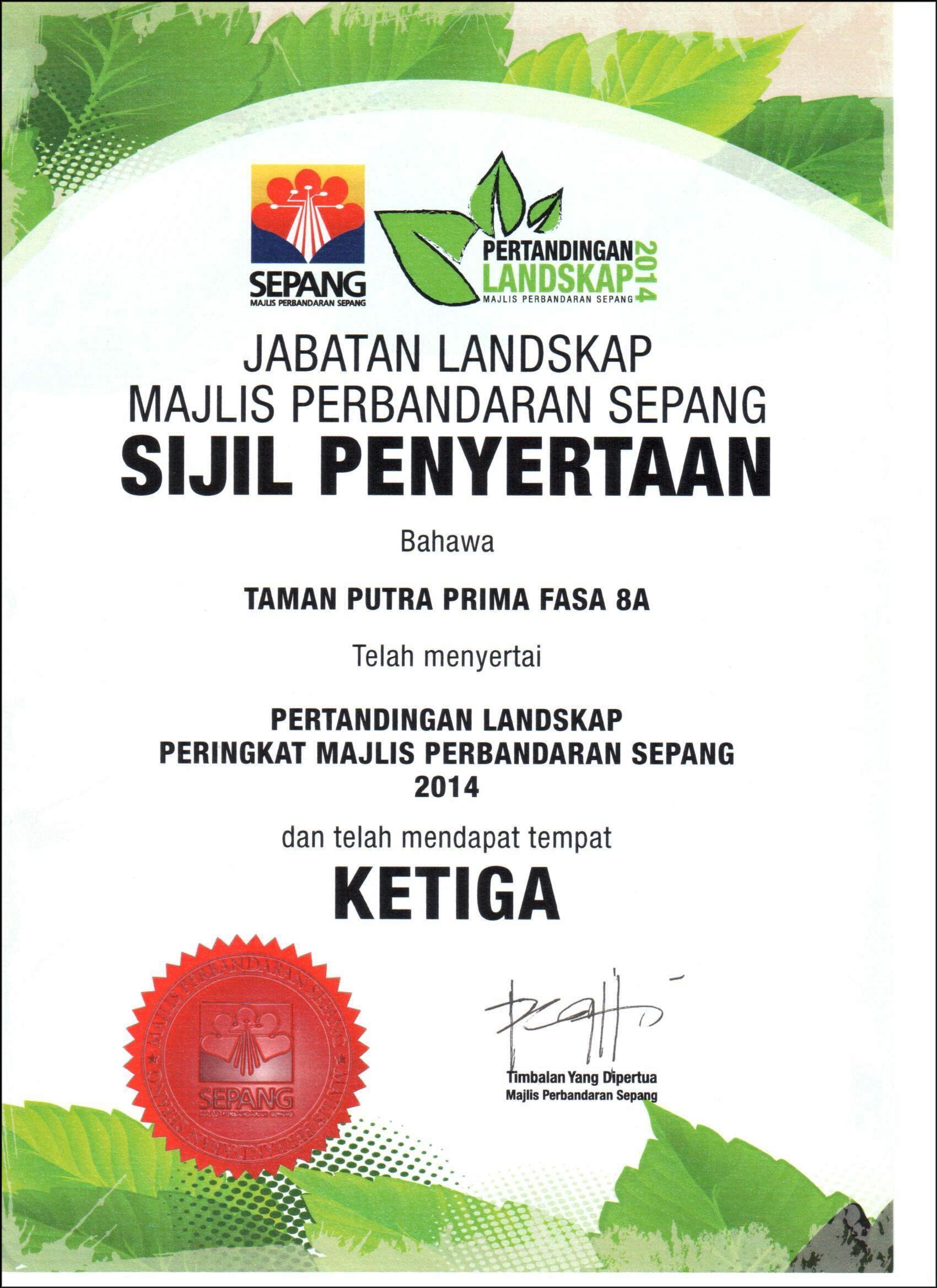 Announcement  Taman Putra Prima 8A Puchong